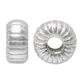 Sterling Silver, Corrugated Roundel Spacer