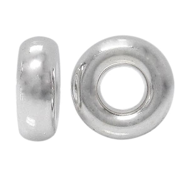 Sterling Silver, Donut Bead Spacer