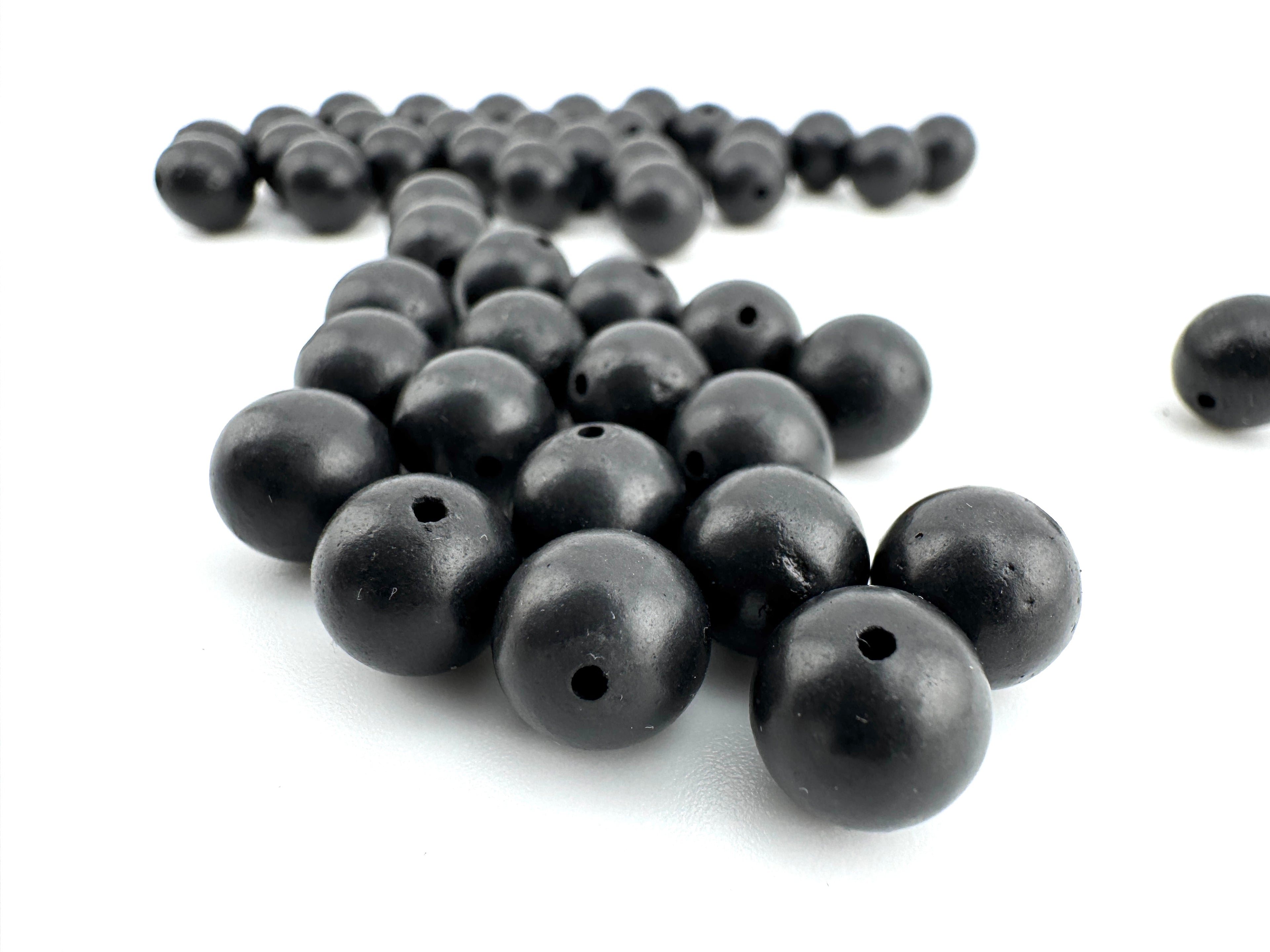 Shungite Beads Available in 6mm, 8mm Sizes