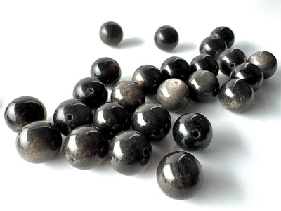 Silver Obsidian Beads Available in 6mm, 8mm, 10mm, 14mm Sizes
