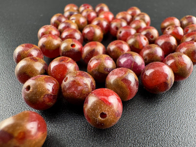Suspended Copper Red Beads Available in 6mm, 8mm Sizes