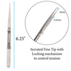 Side Locking Tweezers for Jewelry Making – 6-1/4″