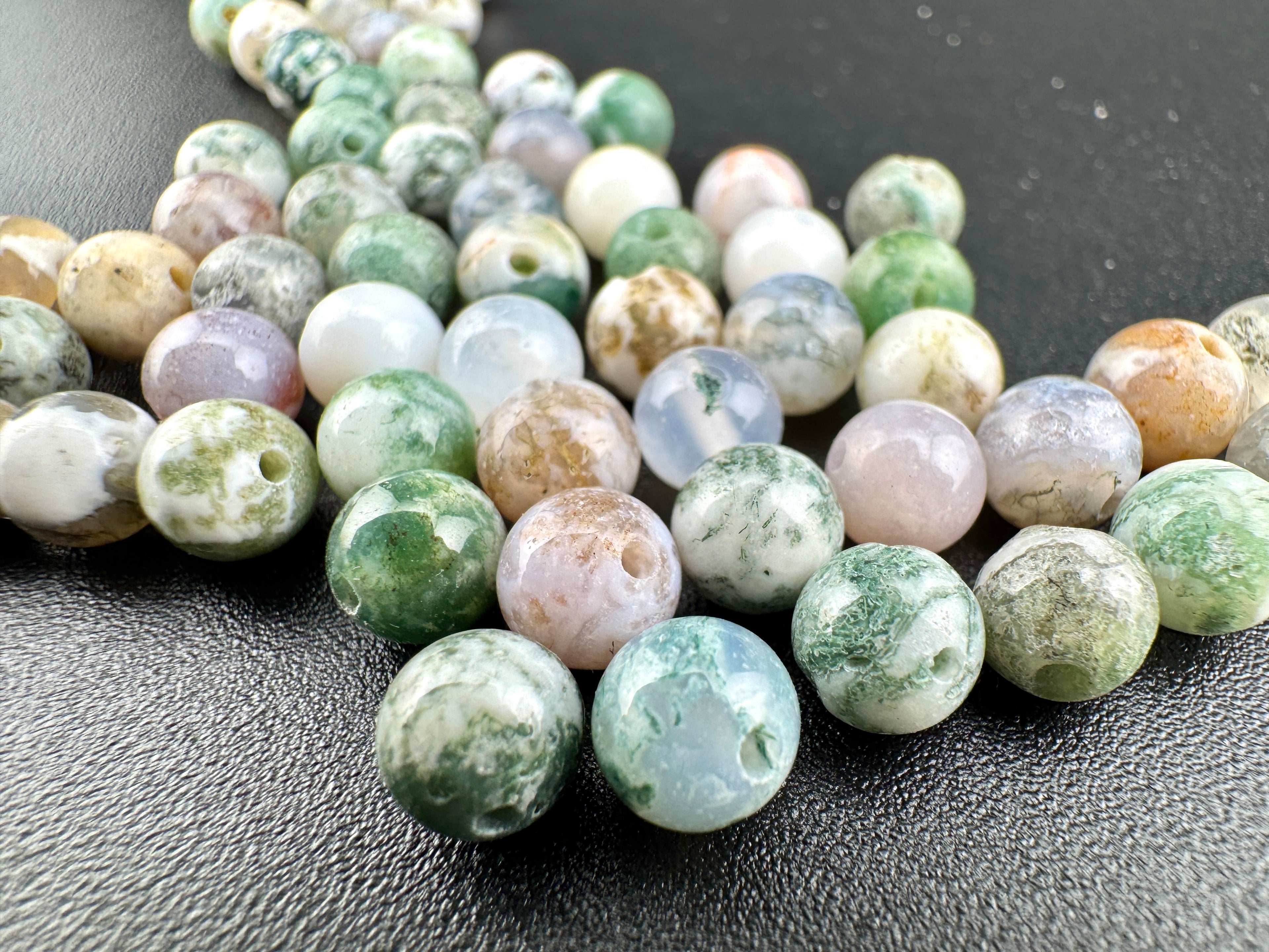 Tree Agate Beads Available in 6mm, 8mm, 10mm Sizes