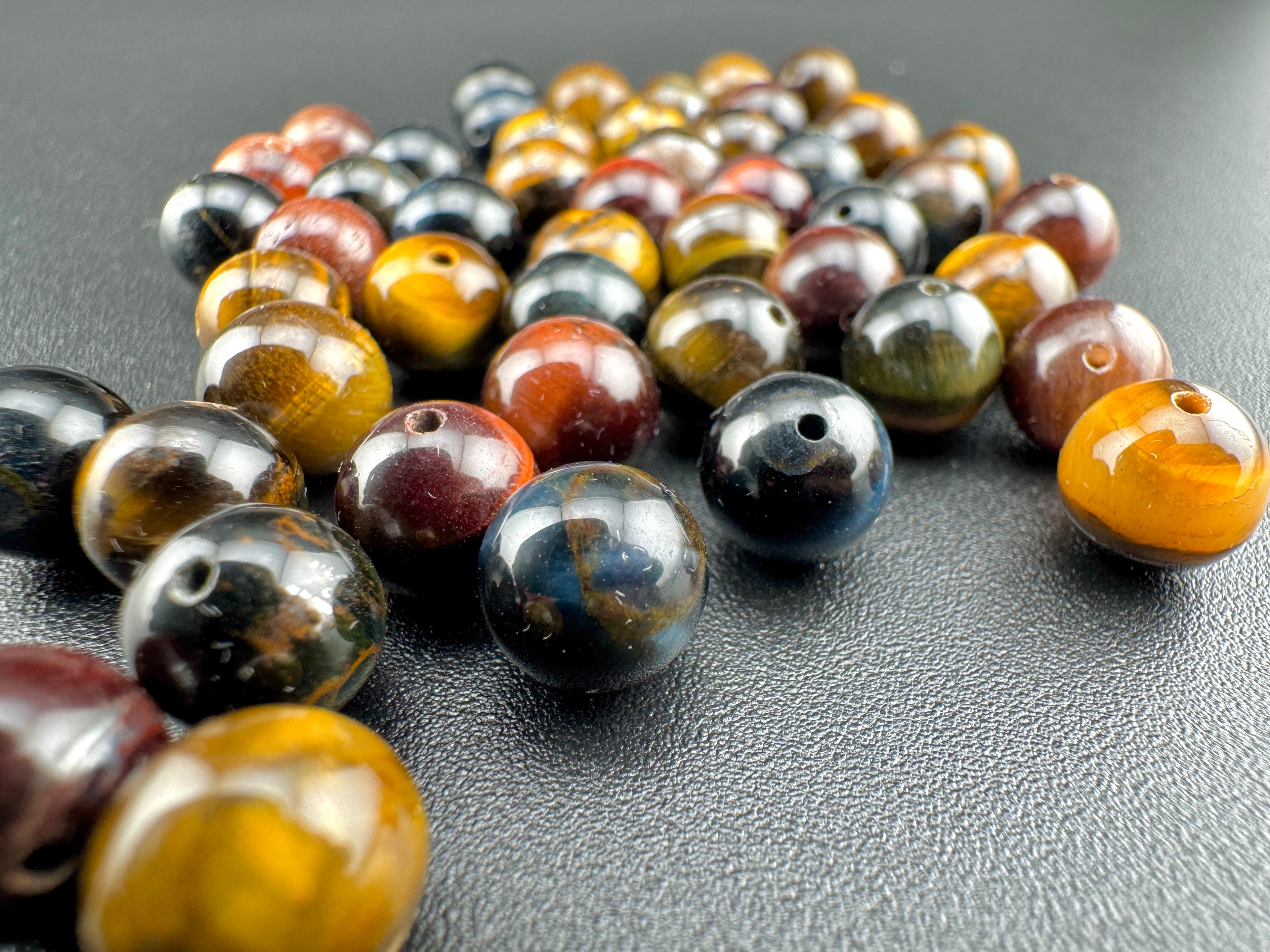 Tri Colour Tigers Eye Beads Available in 6mm, 8mm, 10mm, 12mm Sizes