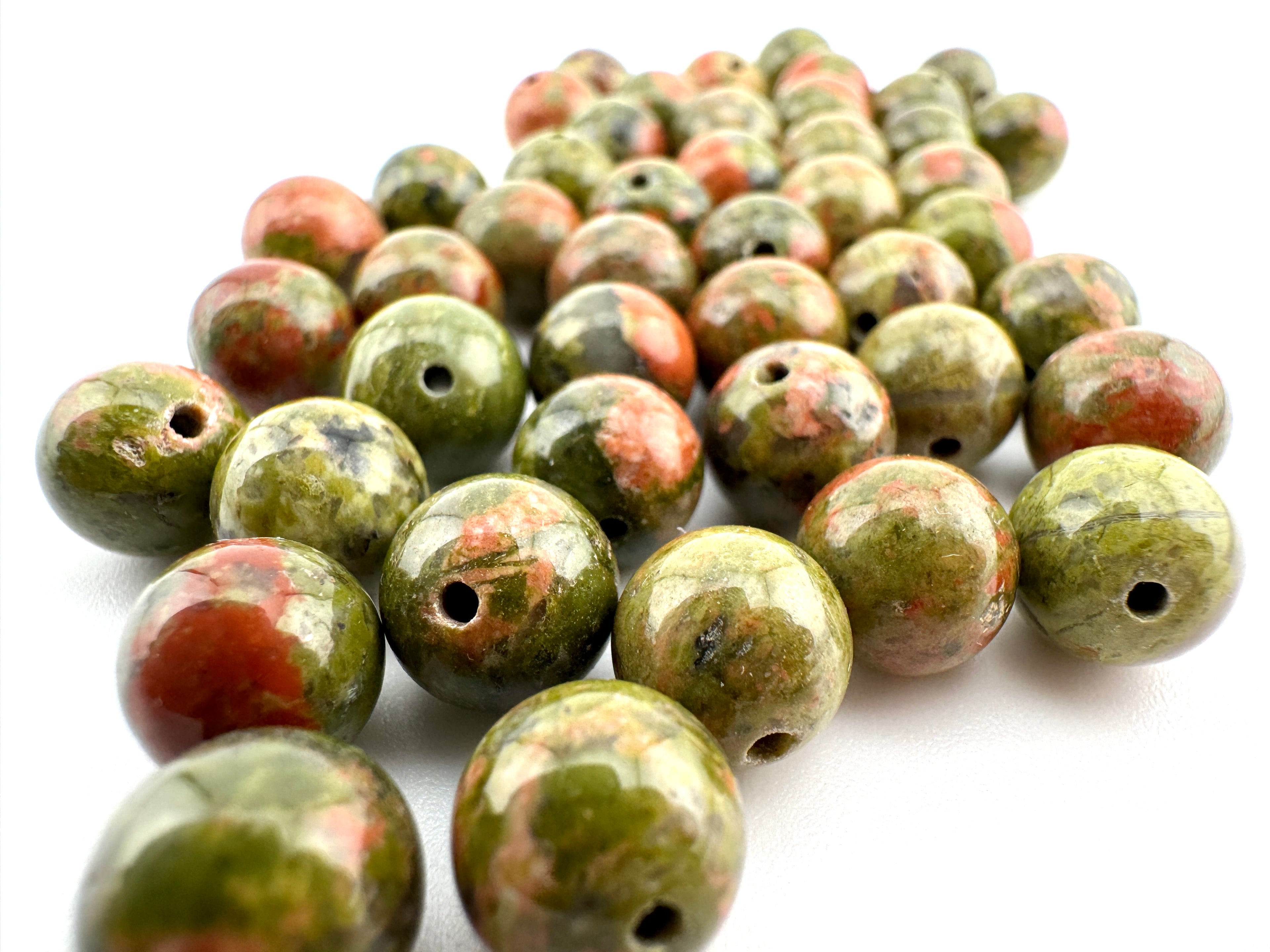 Unakite Beads Available in 4mm, 6mm, 8mm Sizes