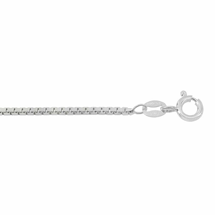 Sterling Silver, 1.3mm Box Chain.