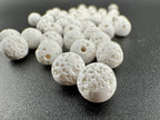 Dyed Lava Stone White Beads Available in 8mm Sizes