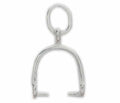 925 Sterling Silver Horseshoe Pinch Bail, 11mm