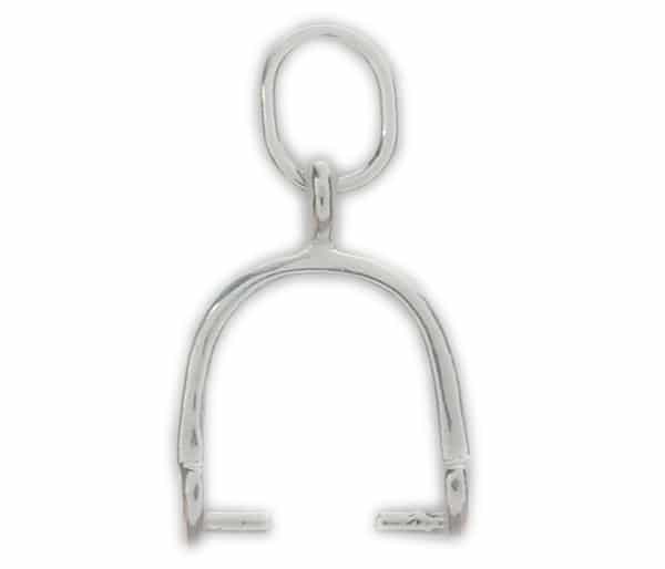 925 Sterling Silver Horseshoe Pinch Bail, 11mm