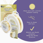 Beadalon Artisticwire Non Tarnish Brass 10-32 Gaugue Craft Wire