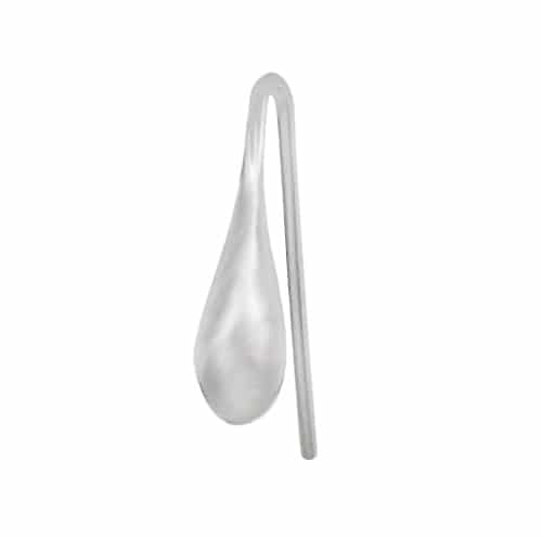 925 Sterling Silver smooth teardrop shape ear wire, 22x18mm / Pair