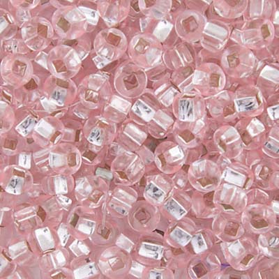 Czech Seed Bead 6/0 22g Vial SILVERLINE PINK MIX