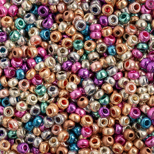 Czech Seed Bead 10/0 Metallic  MULTI 22g Vial
