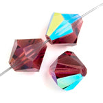 Preciosa Czech Crystal Amethyst AB Bicone 4mm 