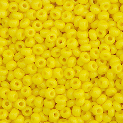 Czech Seed Bead 8/0 22g Vial  Opaque LEMON YELLOW