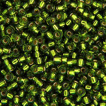 Miyuki Seed Beads 6/0 Olive Silver Lined