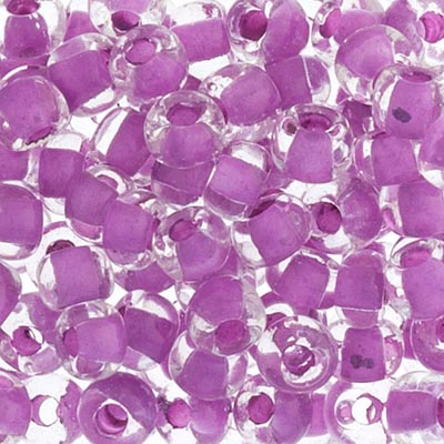 Czech Seed Bead 2/0 22g Vial CRYSTAL/LILAC TERRA