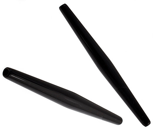 Acrylic Hairbone Pipe 4in Jet Black (6pcs)