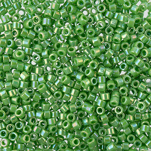 Delica Bead 11/0  Green Opaque  AB