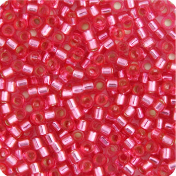 Miyuki Delica 11/0 5.2g Vial Dark Pink Rose Silver Lined Dyed