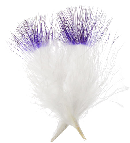 Marabou Feathers 4-6in Wht/Purple