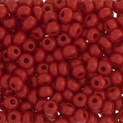 Czech Seed Bead 6/0 22g Vial  Opaque MEDIUM DARK RED