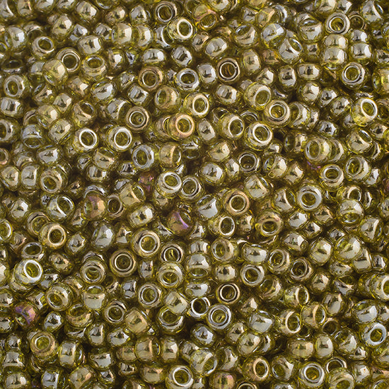 Miyuki Seed Beads 11/0 Transparent  Golden Olive Lus