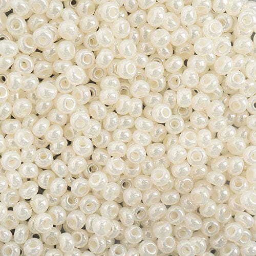 Czech Seed Bead 10/0 Opaque CEYLON PEARL 22g Vial