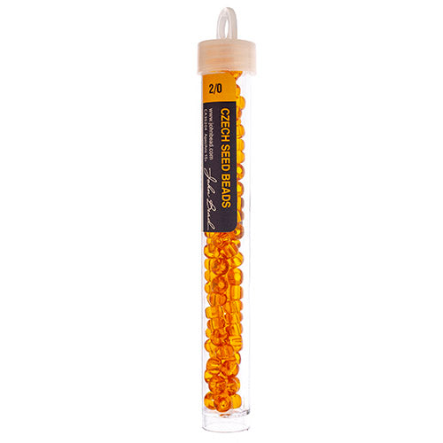 Czech Seed Bead 2/0 22g Vial Transparent Light ORANGE