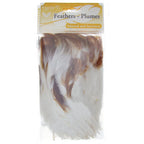Marabou Feathers 4-6in White/Brown
