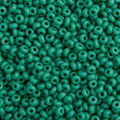 Czech Seed Bead 10/0 Opaque DARK GREEN 22g Vial