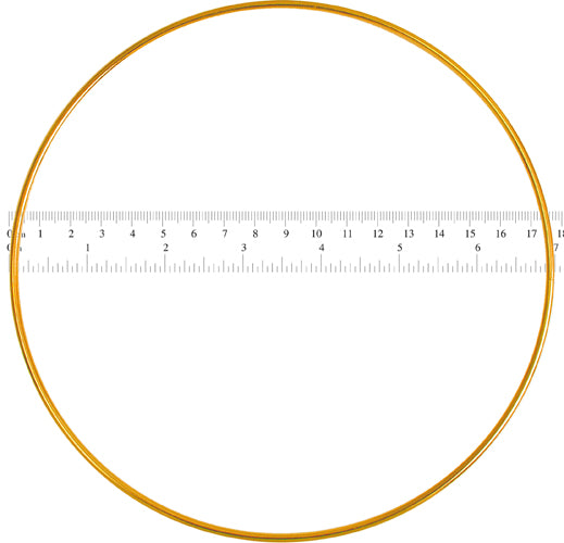 Metal Rings 7in (17.8cm) Brass 25pcs