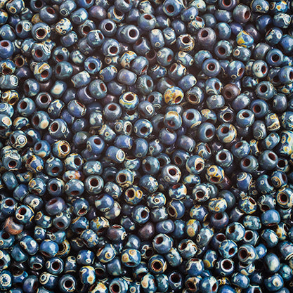 Miyuki Seed Beads 11/0 Opaque Dk. Teal Picasso