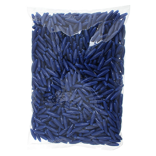 Spaghetti 19x6mm Opaque Blue
