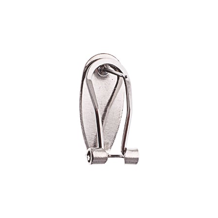 Rhodium Fingernail Earring Post 10x20mm 10 pairs