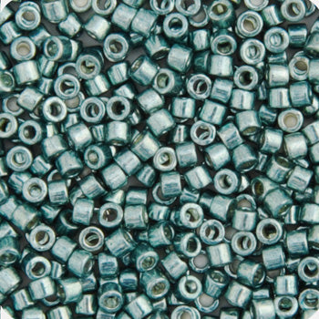 Delica Bead 11/0  Blue Peacock Opaque  Galvanized