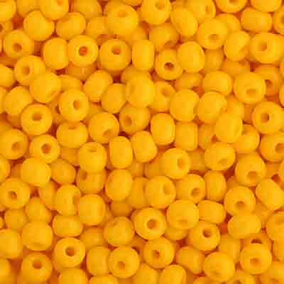 Czech Seed Bead 6/0 22g Vial Opaque GOLD/YELLOW