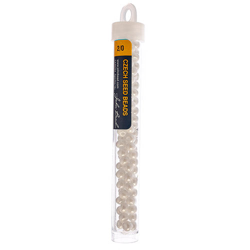 Czech Seed Bead 2/0 22g Vial LUSTRE WHITE