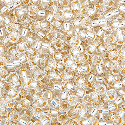 Miyuki Seed Beads 6/0 Crystal Silver Lined