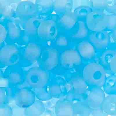 Czech Seed Bead 2/0 22g Vial Transparent AQUA AB MATT