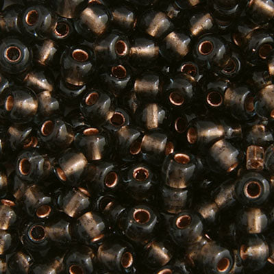Czech Seed Bead 6/022g Vial  BLK DMD/COPPERLIN