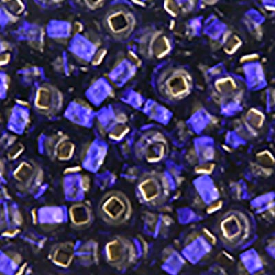 Czech Seed Bead 2/0 22g Vial Silver Lined  Transparent DK.ROYAL