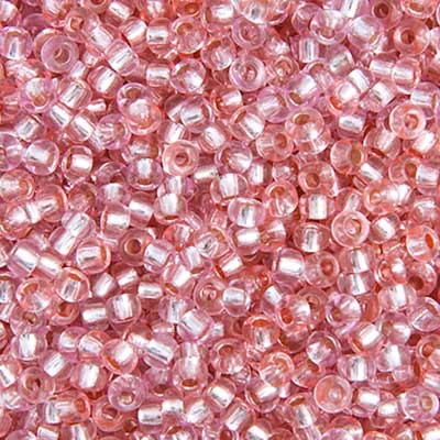 Czech Seed Bead 10/0 Transparent PINK MIX Silver Lined 22g Vial