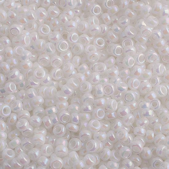 Miyuki Seed Beads 15/0 White Pearl AB