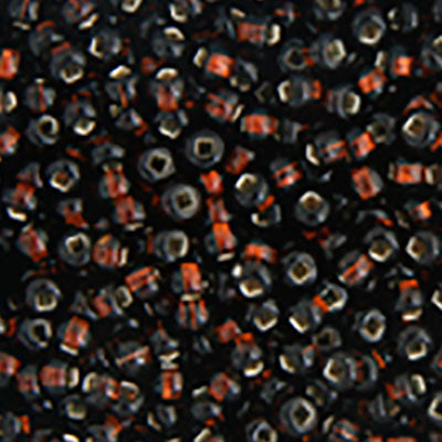 Czech Seed Bead 6/0 22g Vial Transparent Silver Lined  BROWN