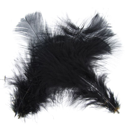 Marabou Feathers 4-6in Black