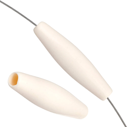 Acrylic Hairbone Pipe 1.5in Bone White