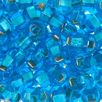 Czech Seed Bead 2/0 22g Vial Silver Lined  CAPRI BLUE
