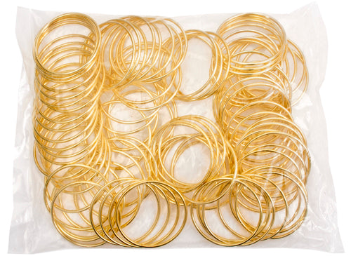 Metal Rings 2in (51mm) Brass 100pcs