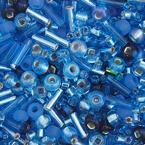 Czech Seedbead 10/0 Assorted Blues